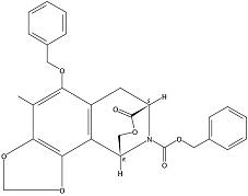 (7S-cis)- 6H-1,3-Dioxolo[4,5-j][3]benzoxocin-7,11-imine-12-carboxylic acid, 7,8,10,11-tetrahydro-4-methyl-8-oxo-5-(phenylmethoxy)-phenylmethyl ester,  